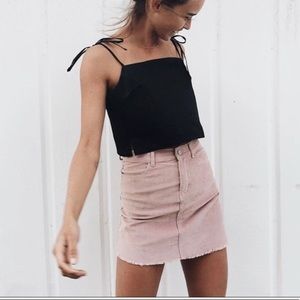 Brandy Melville Dusty Rose Corduroy Skirt